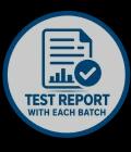 Test report with each batch