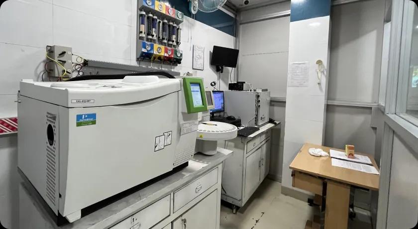 Medicine testing instrument at a SayaCare partner lab